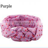 Children's Hair European Female Baby Knitting Cross Hair Band Cotton Elastic Headband Hand Knot of Peace thumbnail-4