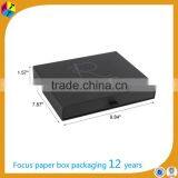 Custom Logo UV Black Paper Drawer t Shirt Box Paypal thumbnail-2