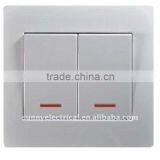 2gang1way European Switch With Light