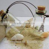 Glass Wishing Bottle, Glass Message Bottle Message in a Bottle With Cork thumbnail-1