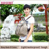 Vivisecret China Wholesale Canvas Leather Backpack, Fashion Leisure Satchel Rucksack for Boys thumbnail-3