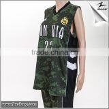 Sublimated Camo Blue Reversible Basketball Jerseys/custom Digital Camo Basketball Uniform thumbnail-2