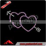 Beautiful Heart Rhinestone Applique Hot Fix Transfers For T-shirt thumbnail-1