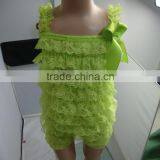 Lace Hem Hot Pink Black Rompers Jumpsuits Wholesale Baby Lace Romper Solid Ruffle Petti Romper Posh Girls Lace Romper for Kids thumbnail-5