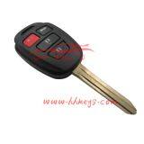 Remote Key Shell for Toyota 3+1 Button Case Fob Cover Blank With Toy43 Blade and Red Speak Button thumbnail-2