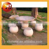 Garden Marble Top Wood Dining Table for Outdoor Furniture thumbnail-3
