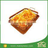 Air Fry Pan Set Gotham Steel Crispy Tray Copper Crisper thumbnail-5