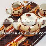 KC-00448/ceramic Pot Set With Chocolat Decal/ceramic Pot Set thumbnail-1