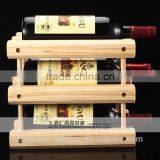Fashion Supermarket Display Wine Rack Wholesale Unique Convenient Removable Pine Wood Wine Rack thumbnail-1