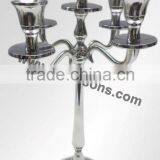 Aluminum Candelabra 5 Candle, Candelabra, Chandle Holder, Wedding Candelabra thumbnail-2