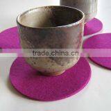 2017 Hot New Product Wholesale China Supplier Felt Handmade Promotion Round Colorful Cute Heat Protection Waterproof Tea Cup Mat thumbnail-1