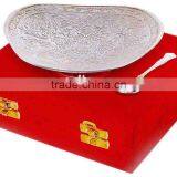 Silver Plated Indian Hand Crafted Utensil Set thumbnail-1