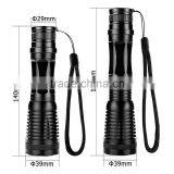 2016 High Quality Waterproof LED Torches Zoomable 3 Modes Tactical Flashlight 18650battery thumbnail-4