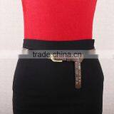 Wholesale New Style Women Lady Waist Belt PU Faux Leather Belt With Two Row Rivet thumbnail-2