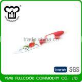 Industry Leader Red Flower Pattern Bread Meat Fruit Vegetable Paring Knife Set thumbnail-4