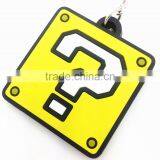 Factory Supply Square Shape Custome Silicone Rubber Keychains thumbnail-5