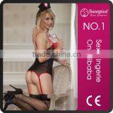 Hot Sale Transparent Erotic Underwear Sexy Nurse Costume for Role Play thumbnail-2