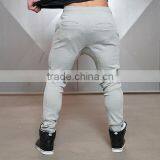 Hot Sale Mens Joggers Light Grey Cotton Polyester Spandex Slim Fit Sweatpants Custom Tapered Joggers Gym Jogger Pants thumbnail-2