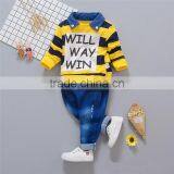AS-409B 2017 Children's Clothing Long Sleeve t Shirt+denim Pants Organic Cotton Baby Clothing in India thumbnail-3