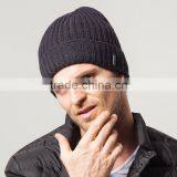 Leisure Design Mens Solid Grey Color Winter Knitted Dobby Hats And Cap thumbnail-2