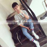 2016 New Fashion All Match Loose Half Sleeve Striped T-shirts thumbnail-3