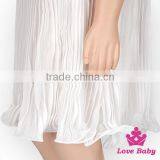 Wholesale Children Summer Boutique Clothing Plain White Sleeveless Chevron Bouffancy Blank Sequin Modern Baby Girls Dress thumbnail-5