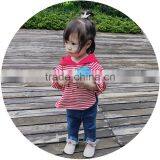 S17659A Autumn Girls Jeans Casual Elastic Waist Smiling Face Girls Jeans thumbnail-6