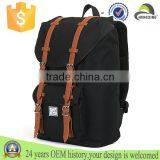 America Black 24L Backpack Leather Straps Korean Style Backpack Manufacturers China thumbnail-1