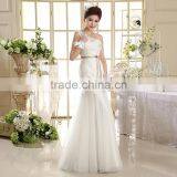 Sexy One Shoulder Long Length Back Open Evening Dress Fishtail Wedding Dress thumbnail-3