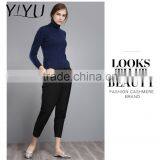 Popular Winter Women Turtleneck Color Mixed Knit Cashmere Pullover Sweater thumbnail-2