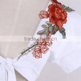 2017 Latest Fashion Top Design Crop Top Short Sleeve Nightclub Top thumbnail-4