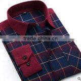 Latest Shirt Designs for Men Plaids Flannel Cotton Couple Long Sleeve Fancy Design Men Shirt thumbnail-3