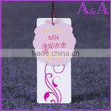 Custom High Quality Garment Paper Hang Tag With Flower Silk Ribbon thumbnail-6