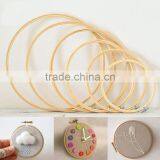 Wholesale Cross Stitch Supplies Sewing Tools Circle Round Natural Bamboo Embroidery Hoops thumbnail-1