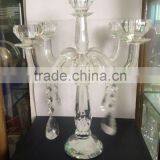 Wholesale Cheap Tall Crystal Glass Candelabra Crystal Candle Holder for Centerpieces Wedding thumbnail-1