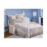 Silk Jacquard White Luxury Bed Sets , Durable And Full Size Bedding Sets thumbnail-1