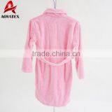 Kids Bathrobe Pink Flannel Fleece Soft Bath Robe Baby thumbnail-3