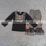 2016 Baby Halloween Costume Wholesale Clothing,Long Sleeve Polka-dot Pants Capri Set,cotton Design