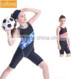 Full Brief Knee Suits One Piece Swimsuit Children Competition Swimwear thumbnail-1