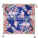 Women 100% silk floral digital print scarf custom summer print scarf manufacturer