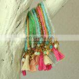 Multi Color Seed Beads Tassel Bracelet thumbnail-1