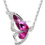 2017 New Fashion Crystal Plated Austrian Crystal Butterfly Necklaces & Pendants Jewelry thumbnail-2