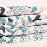 Indian 2017 Hand Block Print Fabric By Meter Floral Sanganeri Fabric For Garments Ethnic Throw Cloth thumbnail-1