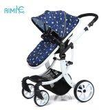 High-view Folding Baby Stroller With White Chassis thumbnail-3