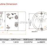 Carbon Brush Hydraulic DC 12V Motor 1600W 1.6KW thumbnail-5