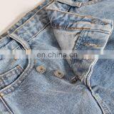 TWOTWINSTYLE Skirt For Women Casual Tassel Asymmetrical Denim High Waist Split Hit Color Irregular thumbnail-7