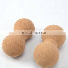 Wholesale High Density Natural Cork Massage Peanut Ball Customized Logo Neck Foot Massage Ball thumbnail-1