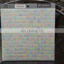 Irridiscent White Color Bathroom Mosaic Tiles and Swimming Pool Tile Mosaic Hot Melting Splash Back Glass Mosaics Tiles thumbnail-4