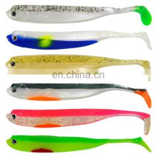 Luminous body Soft Bait 6 colors 15cm 15.9g T-tailed softworm Fishing Lure for trolling bait fishing spinning casting fishing