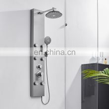 Nickel Brushed Shower Panel Column towers 304Stainless Steel Waterfall Spa Jets smart wall for bathroom massage